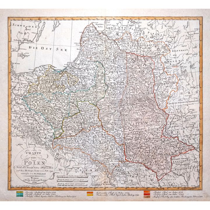 Franz Ludwig Güssefeld | Charte von Polen