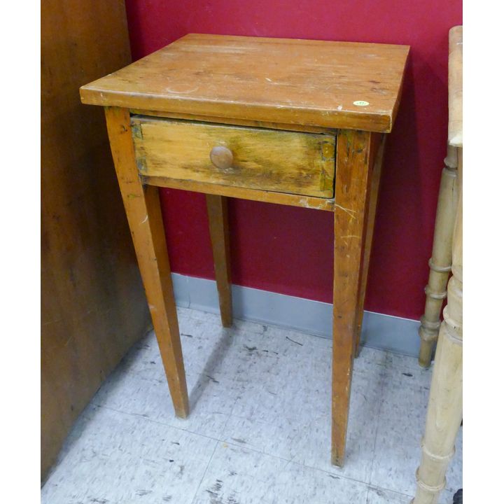 Antique Pine Stand with Drawer- 29x17x15''