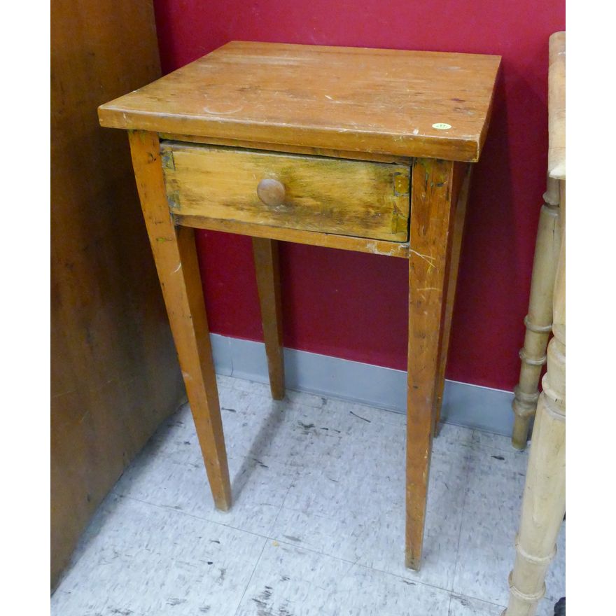 Antique Pine Stand with Drawer- 29x17x15''