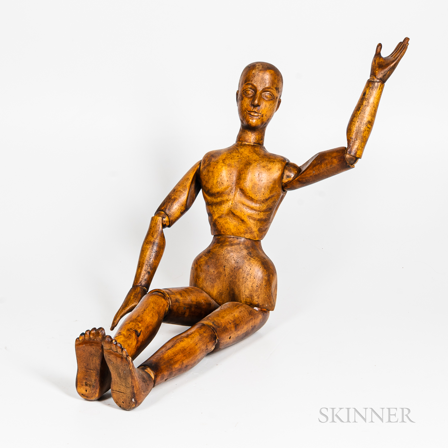 Carved Articulated Wood Figural Artist's Model | Barnebys