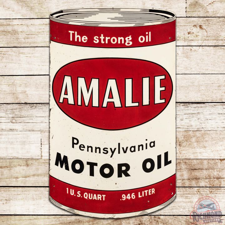 Amalie Pennsylvania Motor Oil 1 Quart Oil Can SST Sign