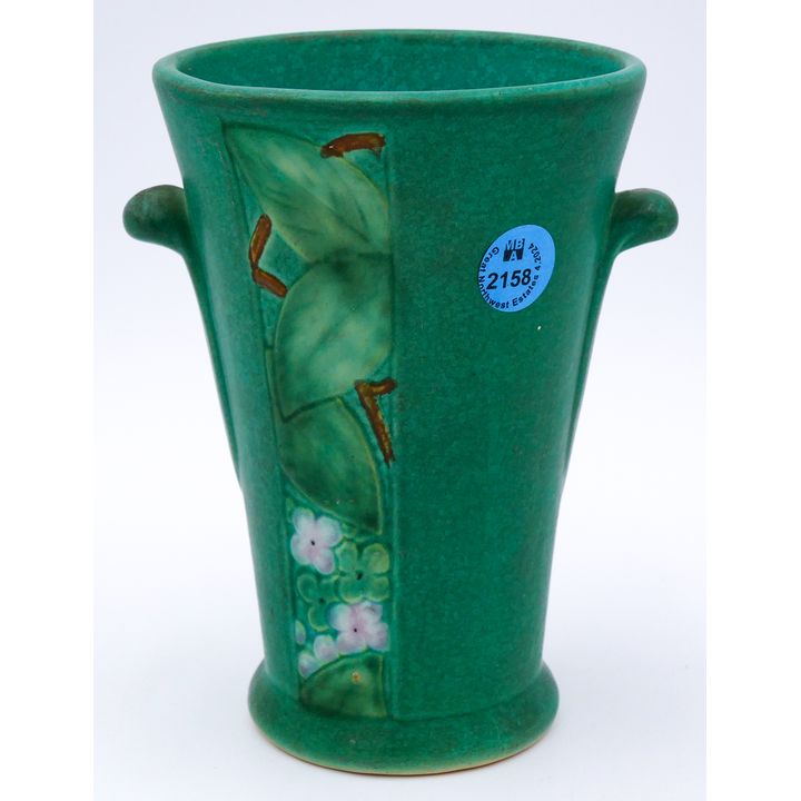 Weller Green Pottery Velva Vase 6''