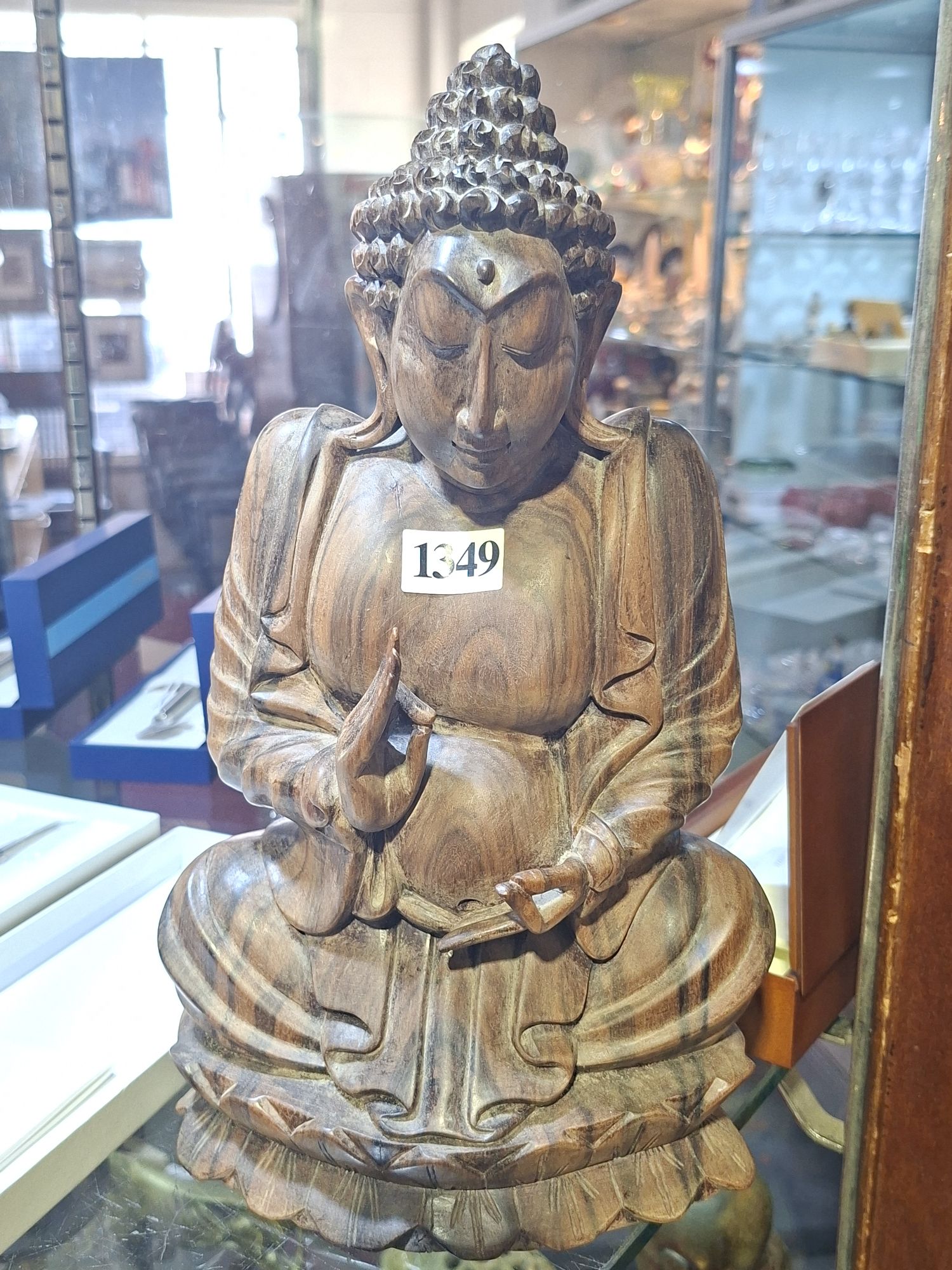 1349 · WOODEN BUDDHA STATUE
