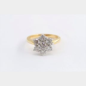 BEAUTIFUL 18CT ROSE GOLD RING WITH 1.00CTS OF BRILLIANT CUT DIAMONDS COULOR H/I CLARITY VS/SI