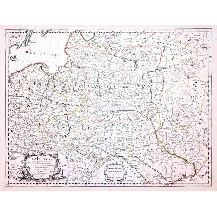 Guillaume de l’Isle | La Pologne dresée sur ce qu’en ont donne Starovolsk, Beauplan, Hartknoch...