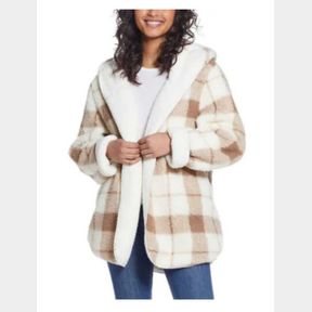 WEATHERPROOF LADIES' REVERSIBLE COZY SHERPA HOODED JACKET SIZE L/XL