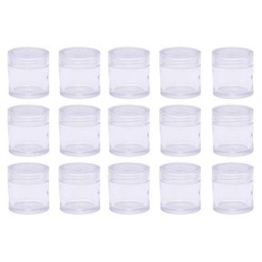 15 Pieces 10ml/10g Reusable Clear Plastic Empty Jars |