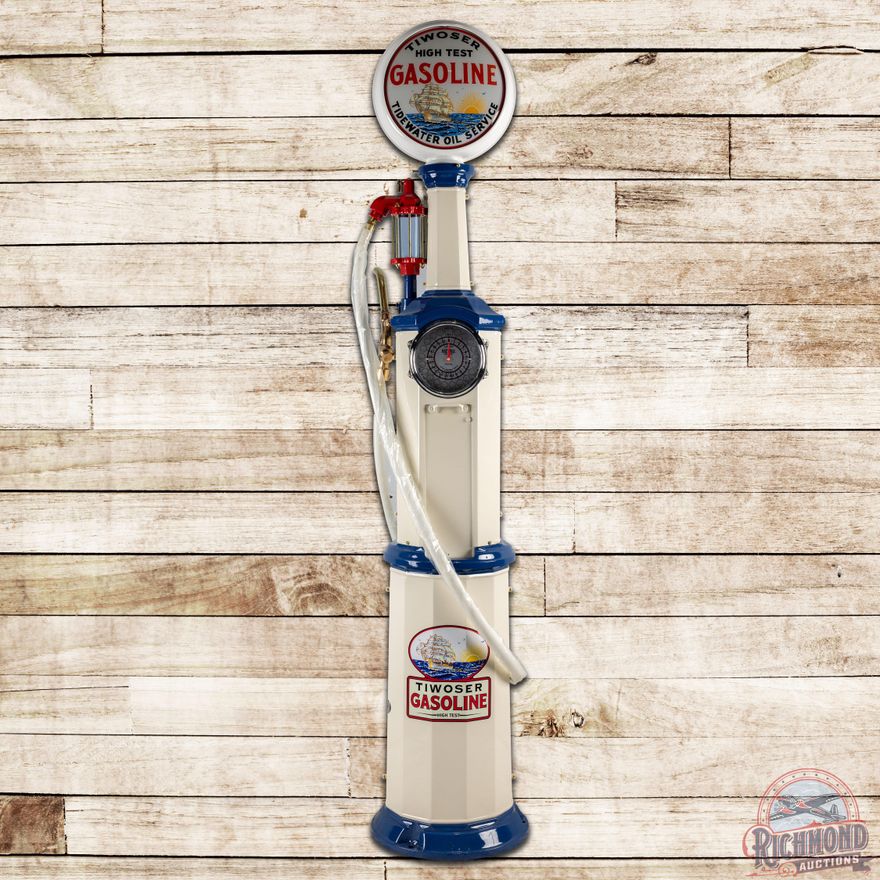 National Simplex Clock Face Gas Pump Tiwoser Gasoline