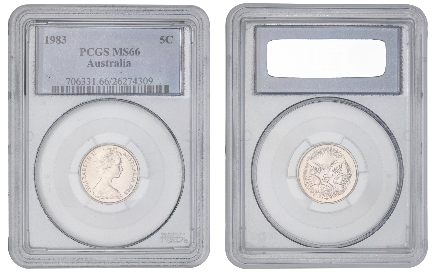 Elizabeth II, Five Cent, 1983, PCGS MS66