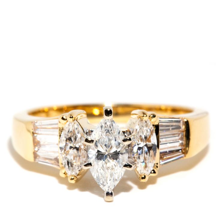 1.29 Carat Marquise Diamond Ring