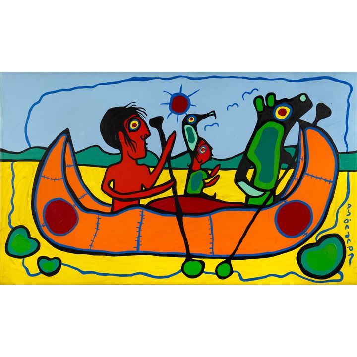 Norval Morrisseau (1932-2007), Sacred Bear and the Great Migration, 1993