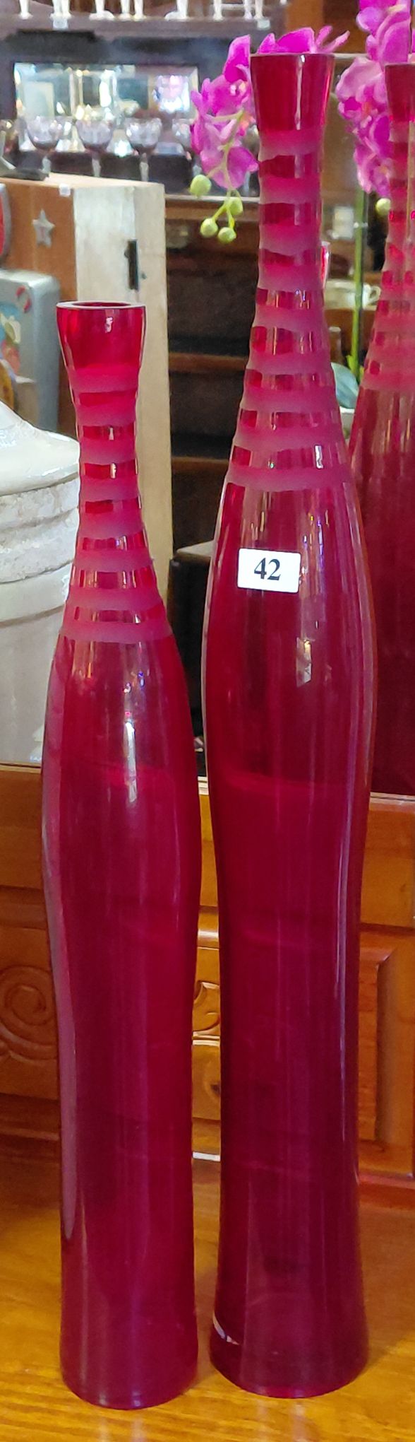 42 · MCM CASED GLASS VASES