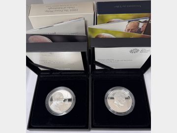 2017 & 2020 PRINCE PHILIP SILVER PROOF 5 POUND COINS