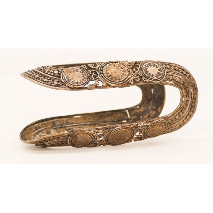 Indian 19th Cent. Silver Cuff Bracelet 5.5''x2.5''