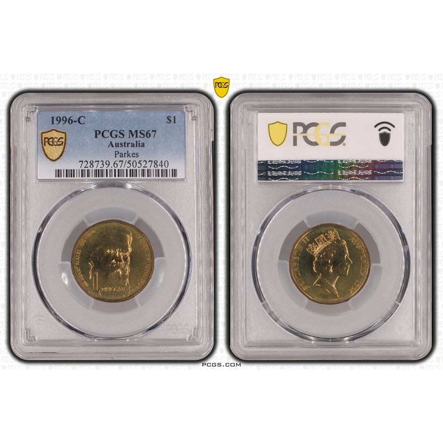 Parkes, One Dollar, 1996-C, PCGS MS67