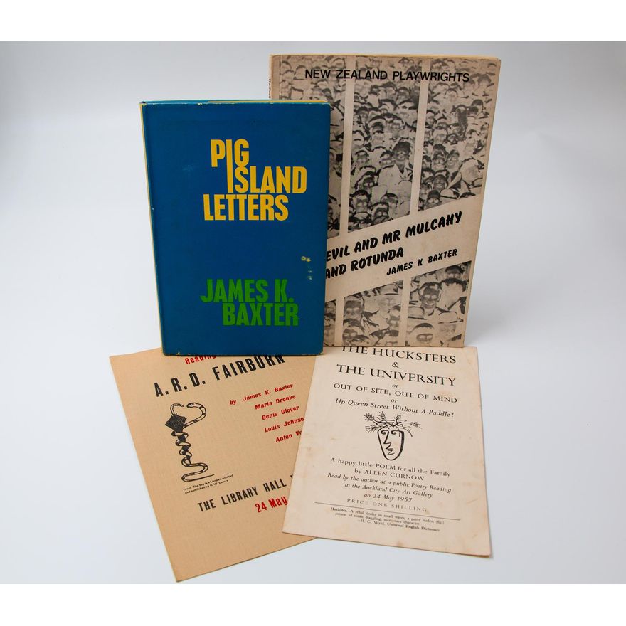 BAXTER, JAMES K.  [4 items] - Pig Island Letters.
