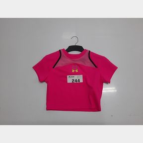 UNDER ARMOUR WOMEN S CROP SHORT SLEEVE TEE - REBEL PINK/BLACK/REFLECTIVE - WOMEN S -
