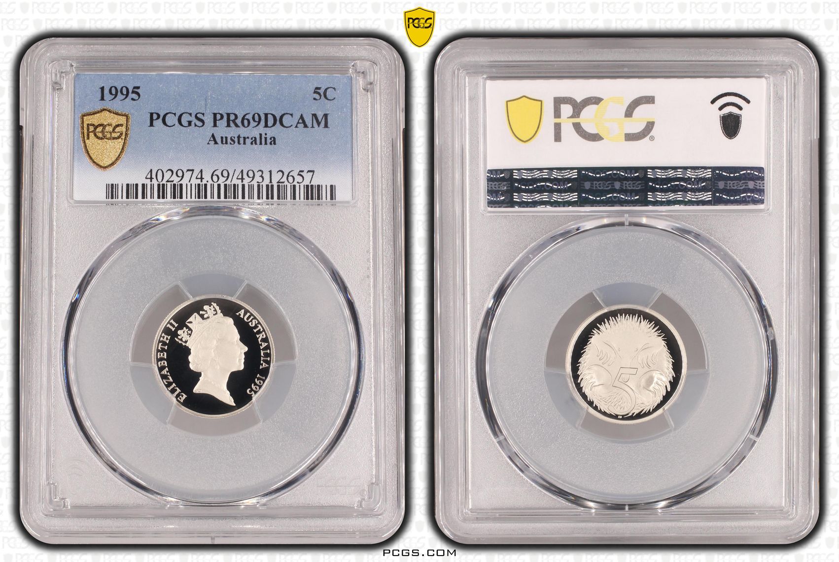Five Cent, 1995, PCGS PR69DCAM