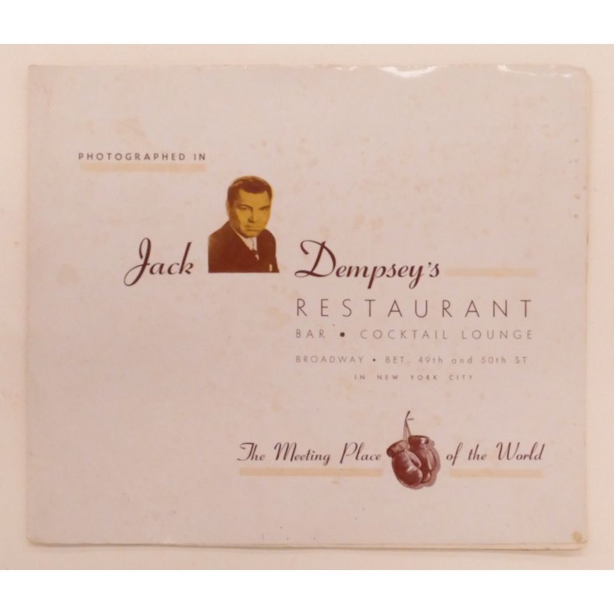 Vintage Jack Dempsey Restaurant Photo