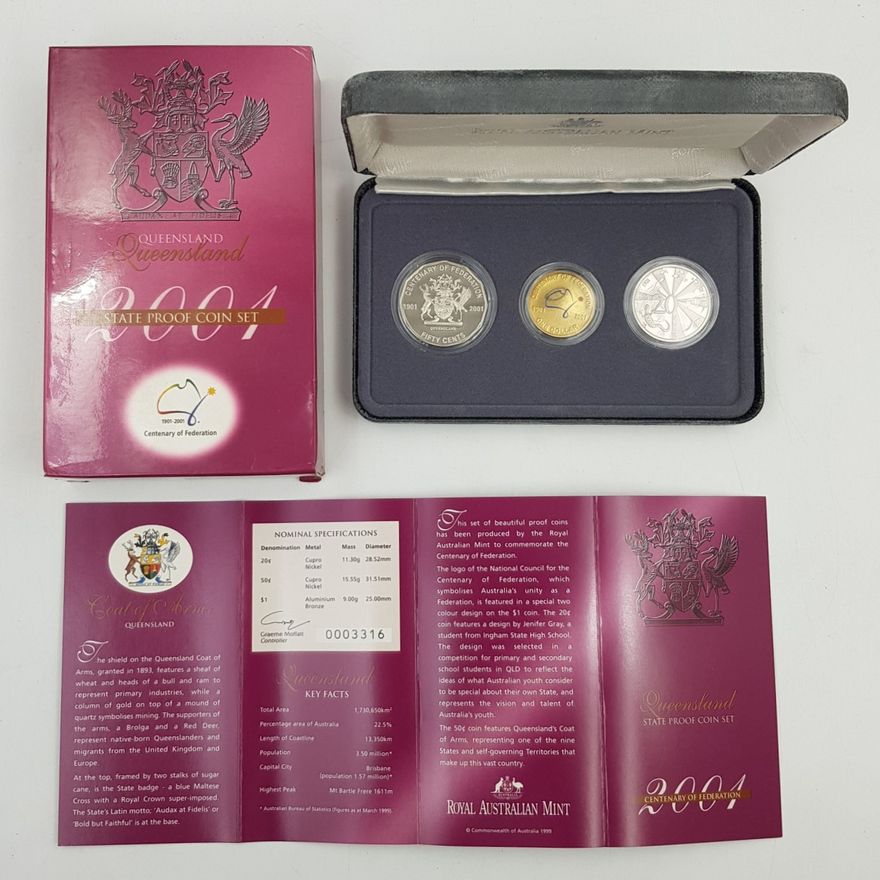 Federation State Proof Coin Set - QLD