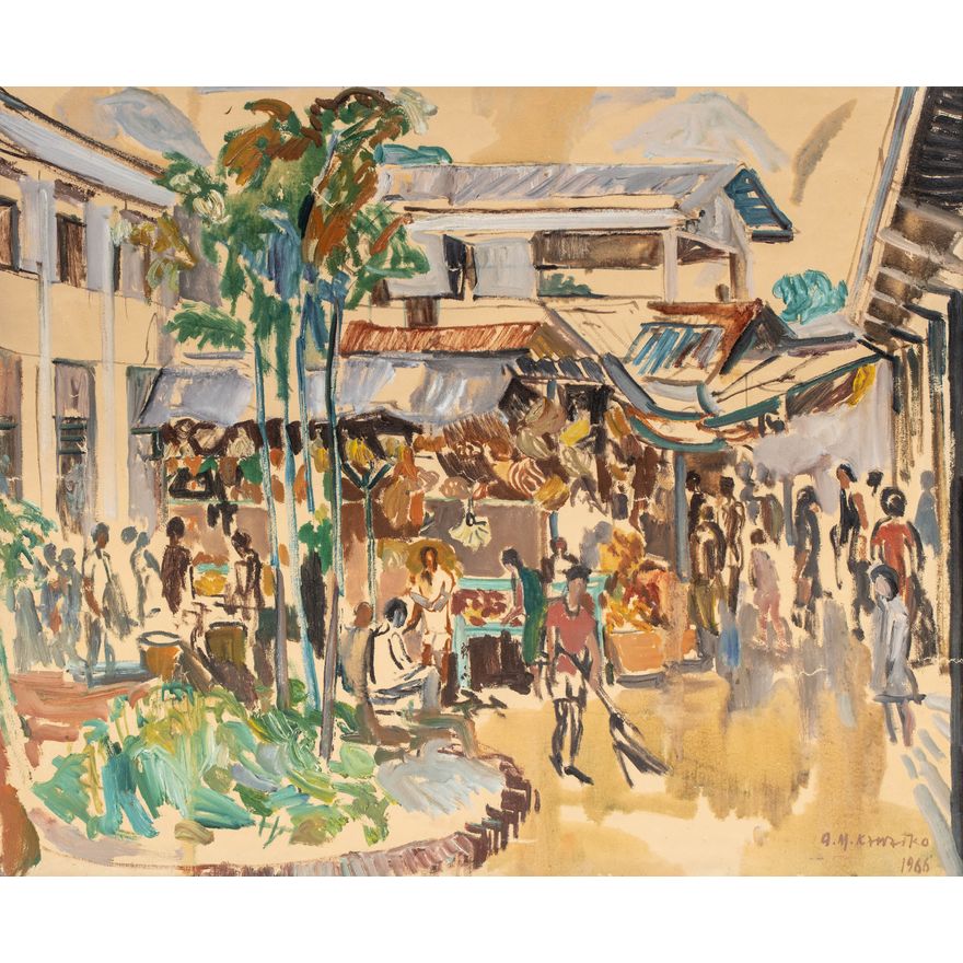 Antoni Kawałko | Bazar w Dżakarcie-Tjikni, 1966 r.