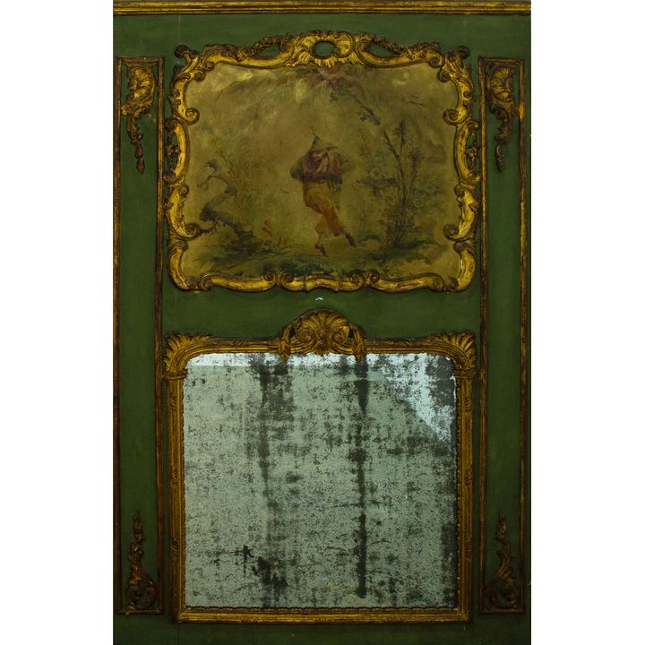 A late-18th-century French Trumeau mirror
