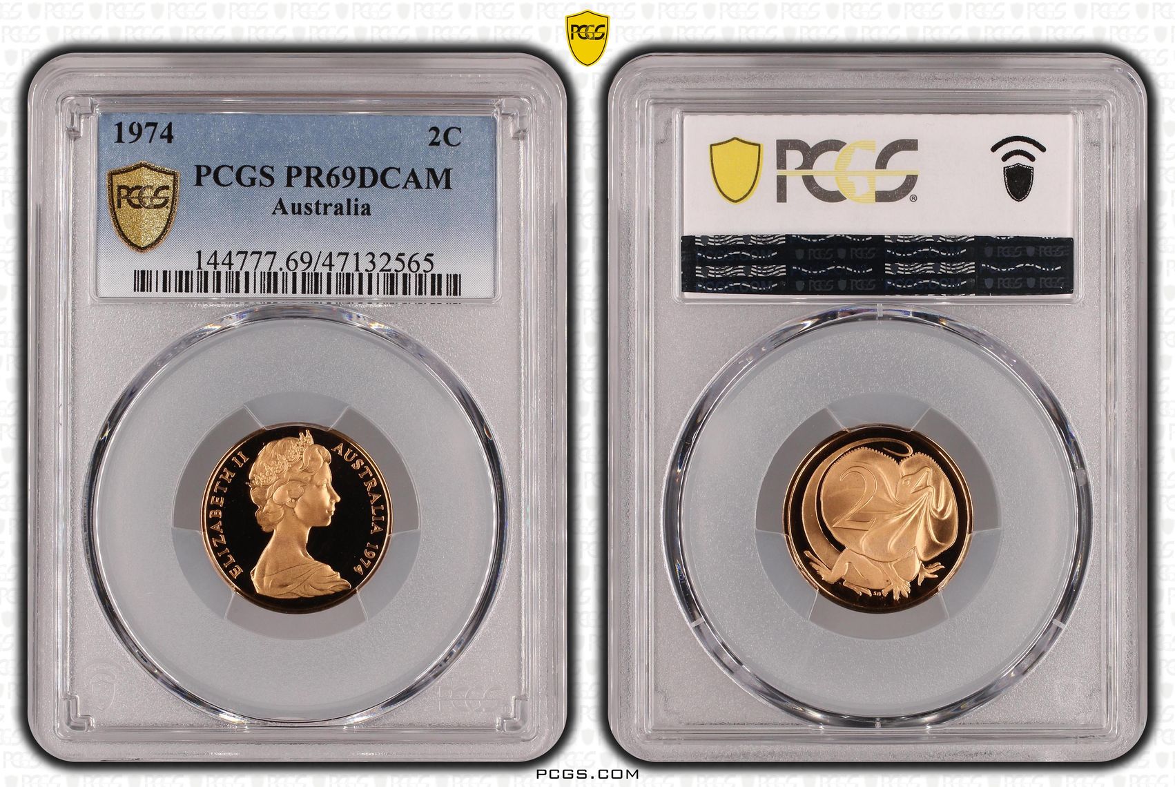 Elizabeth II, Two Cent, 1974, PCGS PR69DCAM