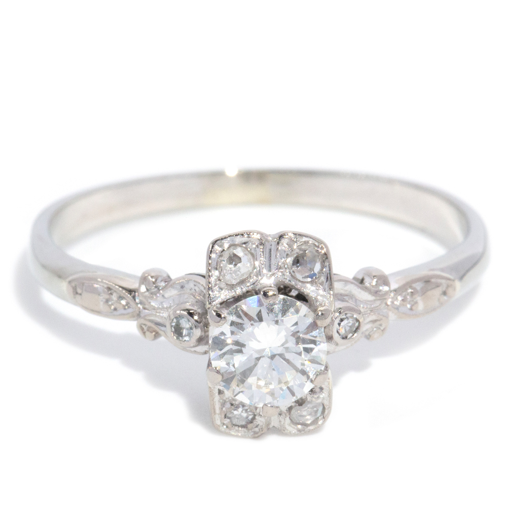 82 · 18 Carat White Gold Diamond Dress Ring