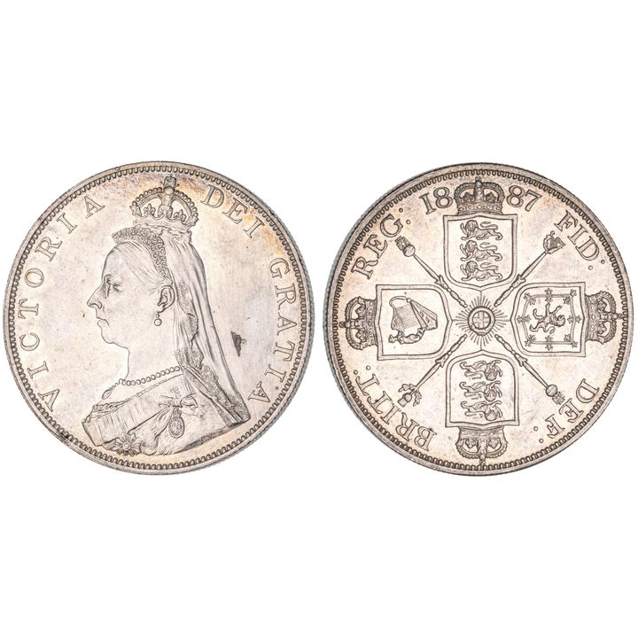 Great Britain, Victoria, Double Florin, 1887, gEF