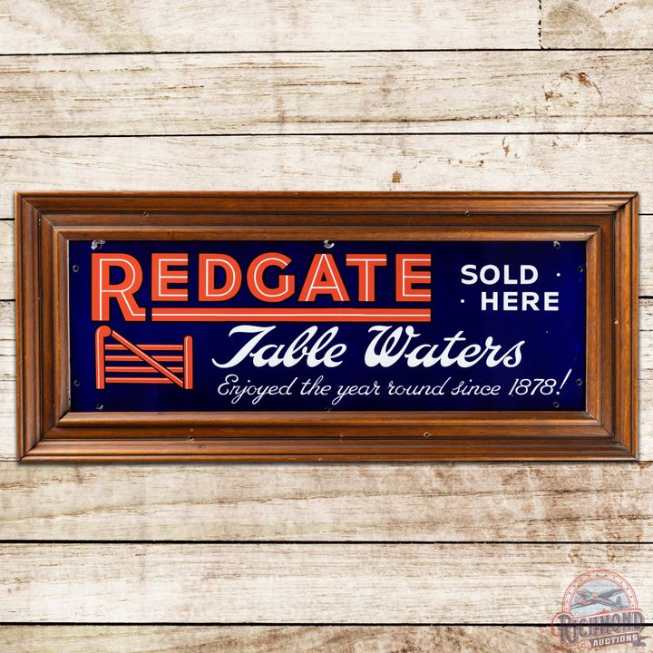Redgate Table Waters Sold Here "Since 1878!" SS Porcelain Sign