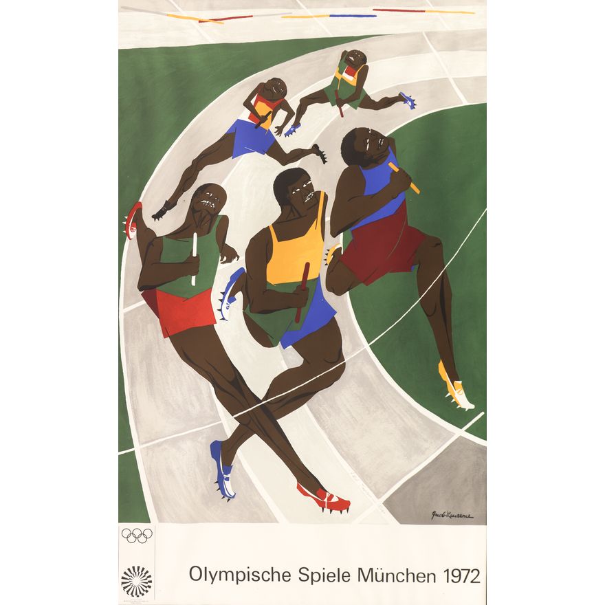 Jacob Lawrence ''Munich Olympics'' 1972 Screenprint