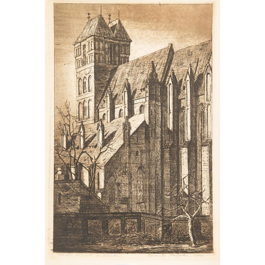 Barbara Narębska-Dębska | Toruń - Kościół Św. Jakuba, 1947 r.