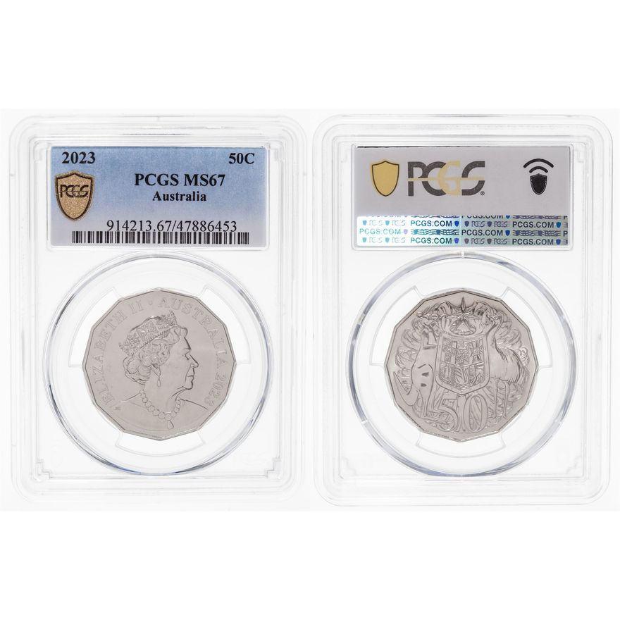 Elizabeth II, Fifty Cent, 2023, PCGS MS 67