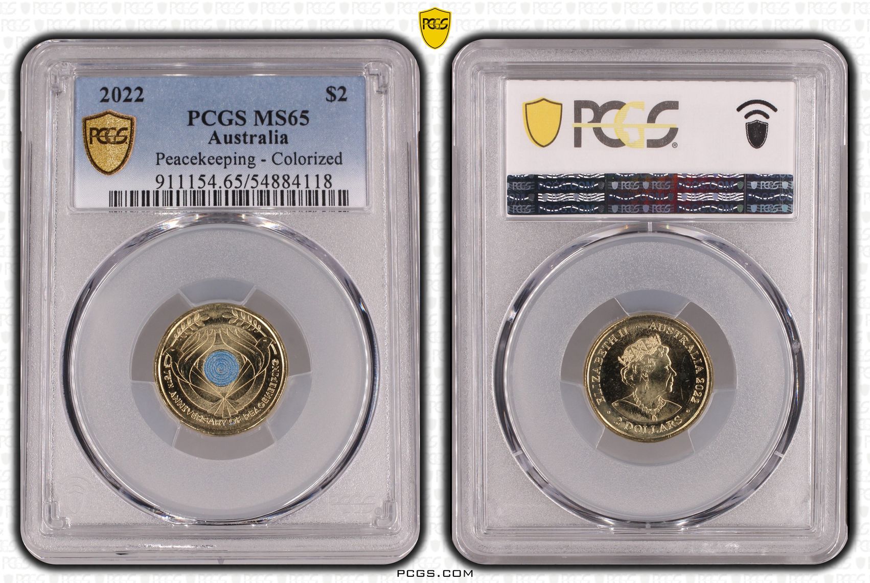 Peacekeeping - Colorized, Two Dollar, 2022, PCGS MS65