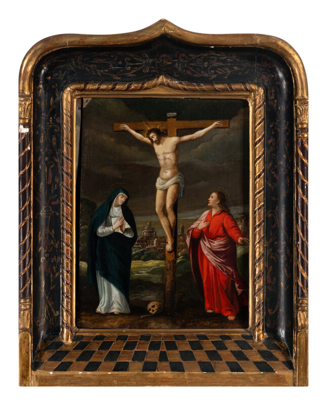 Follower of Jan (Joannes Sinapius) Mostaert
(Dutch, 15th/16th Century)
Crucifixion