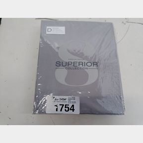 SHERATON 200TC 100 COTTON PERCALE FITTED SHEET IN GREY-DOUBLE - GREY