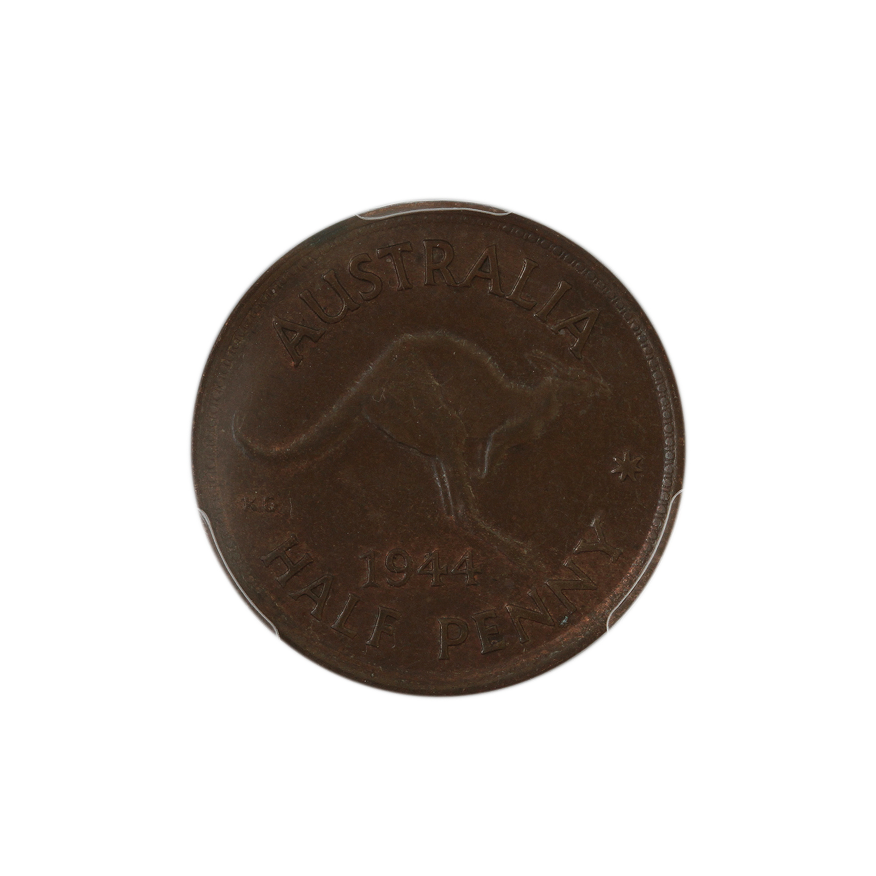 George VI, Halfpenny, 1944, MS64BN