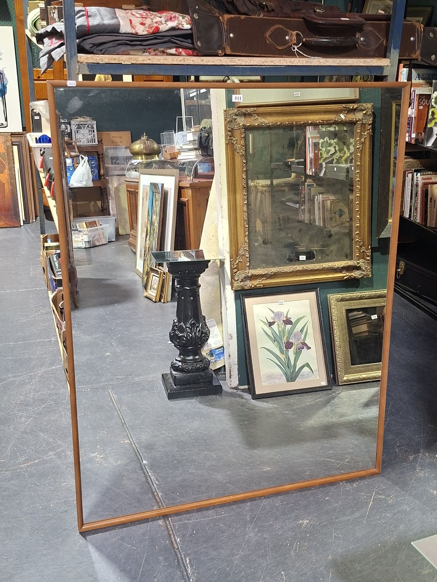 Retro Teak Framed Mirror