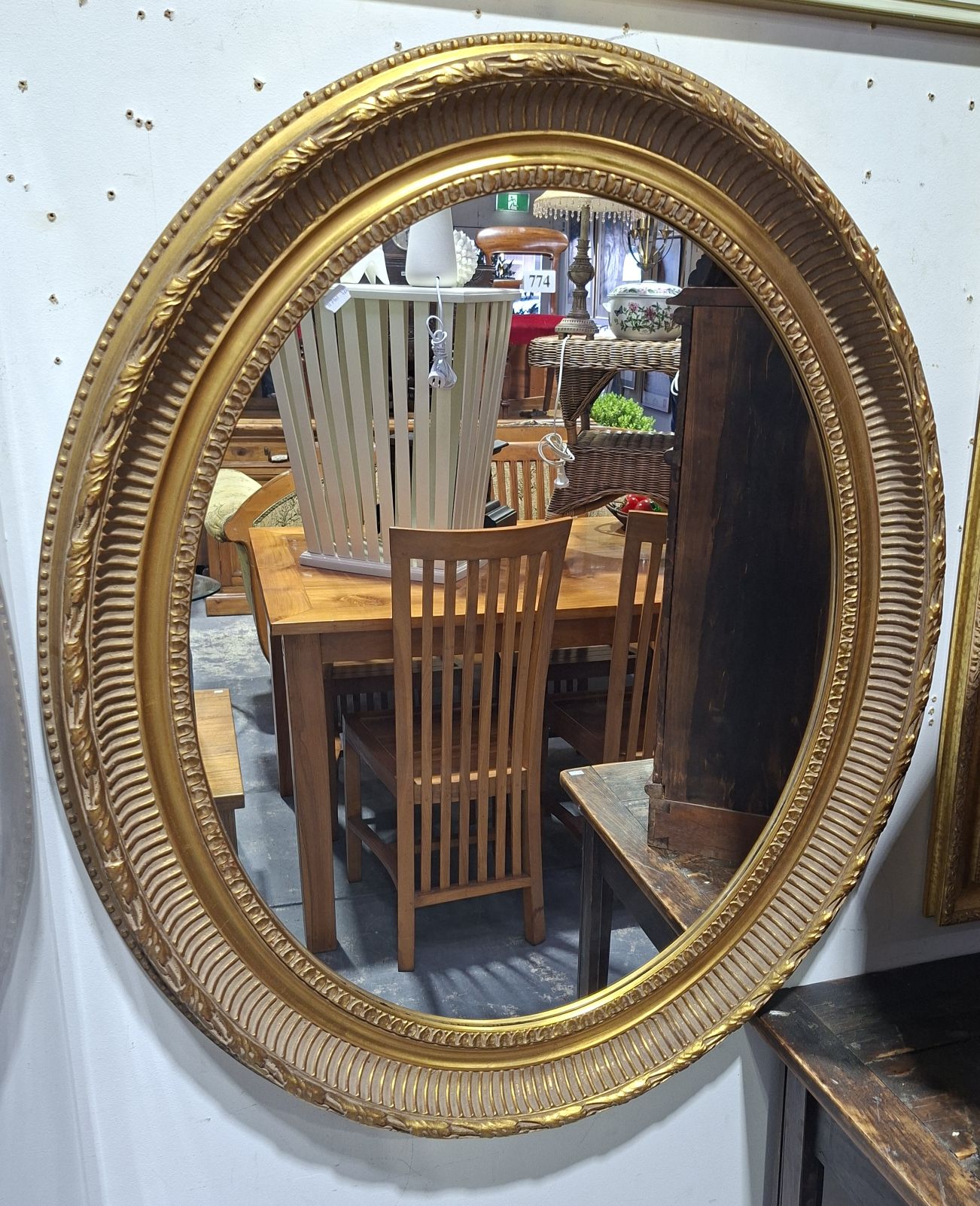 Large Oval Mirror