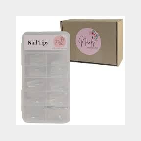 Nails by Nicole - Full Cover Ballerina Nail Tips - Clear - 100 Pieces - Bar 9902026865025-51748/4706