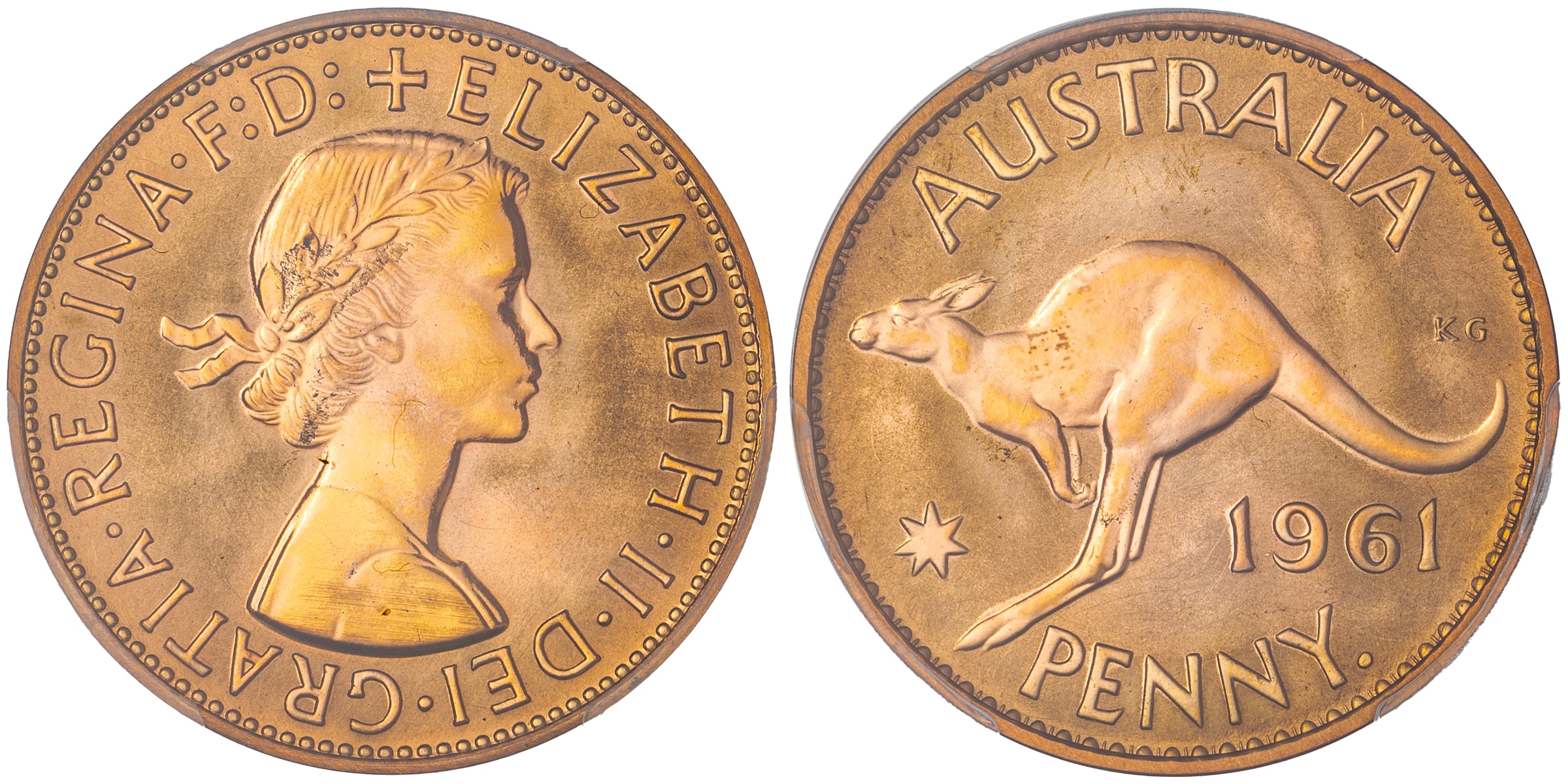 Elizabeth II, Penny, 1961-Y., PCGS PR65RD