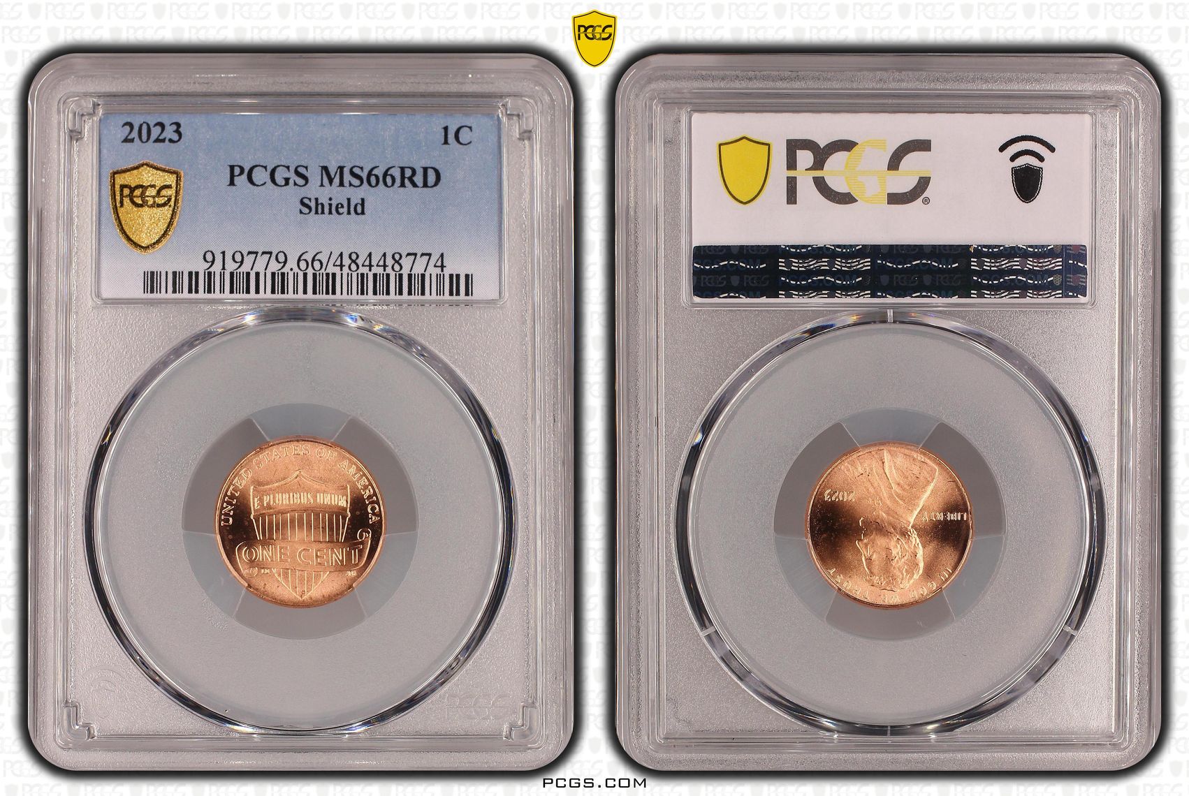 The United States of America, Shield, One Cent, 2023, PCGS MS66RD
