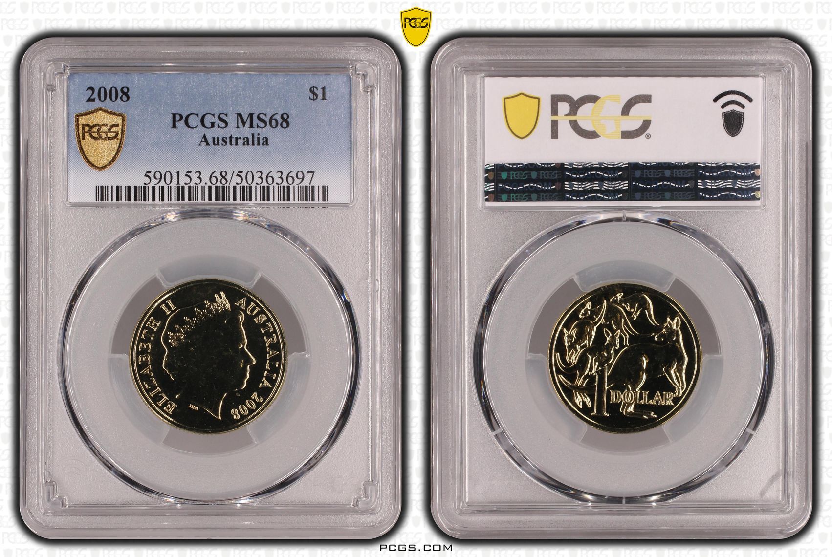 One Dollar, 2008, PCGS MS68