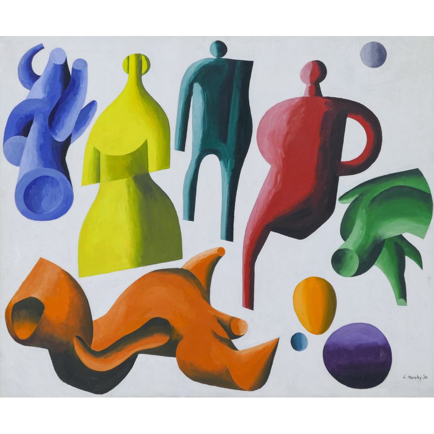 Spencer Moseley ''On the Beach'' 1950 Oil