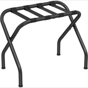 SONGMICS LUGGAGE RACK FOR GUEST ROOM, SUITCASE STAND, FOLDABLE STEEL FRAME, FOR HOTEL, BEDROOM, HOLDS UP TO 110 LB, 27.2 X 15 X 20