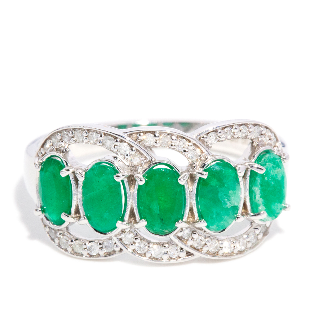 24 · 1.19 Carat Emerald & Diamond Ring 14ct Gold