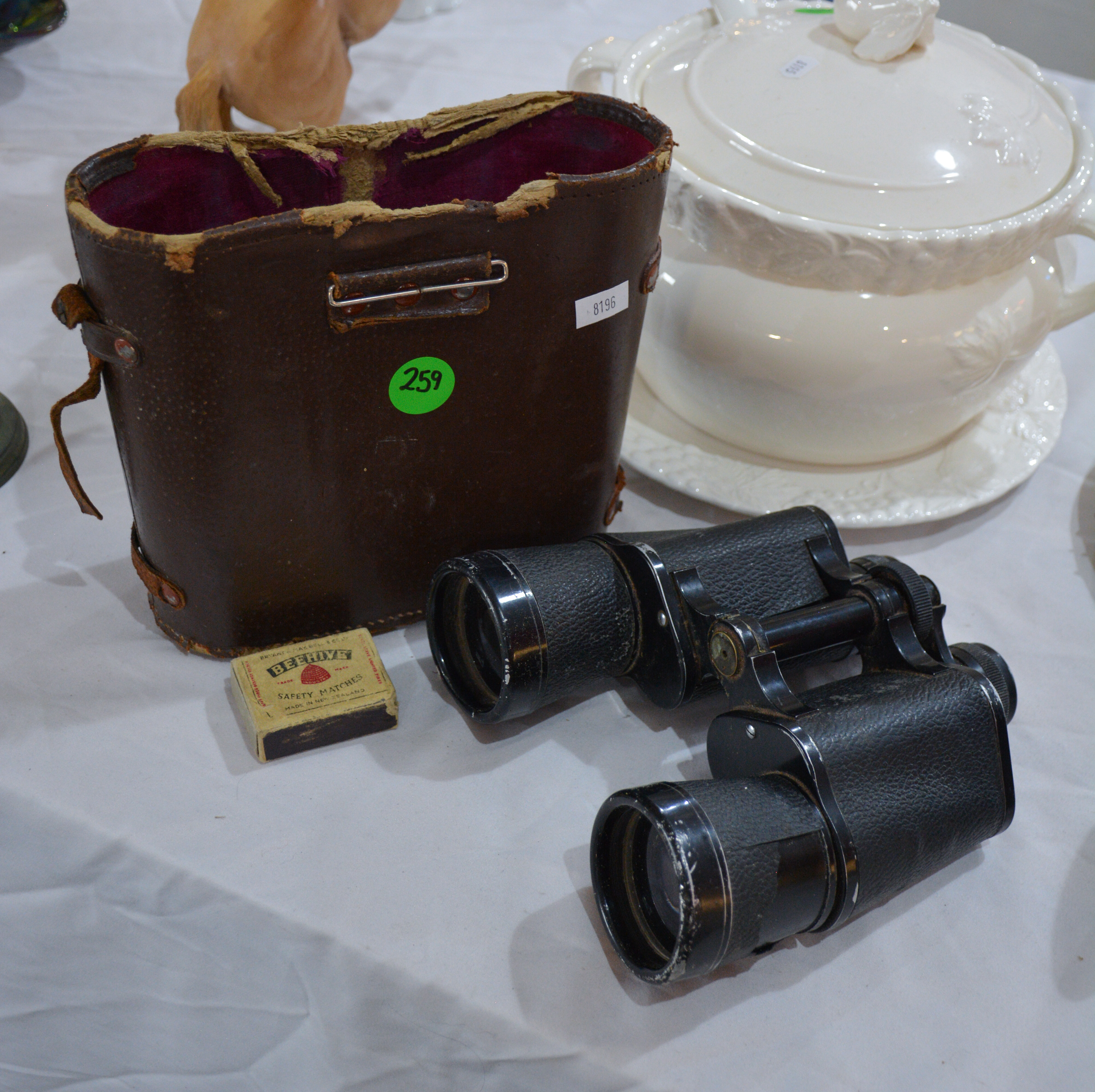 16x50 Vintage Field Binoculars and Case — sold at auction in New Zealand for $10
