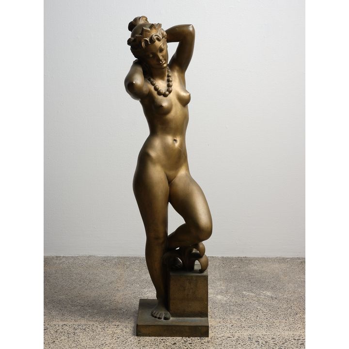 A Danish gilt bronze model of a female nude figure