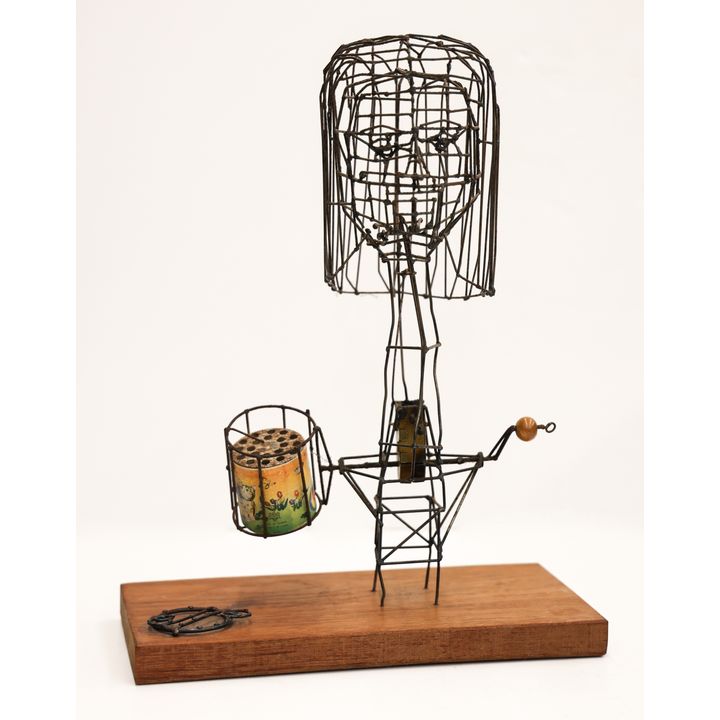 Joe Police ''Chatter Box'' 1970's Kinetic Steel Sculpture