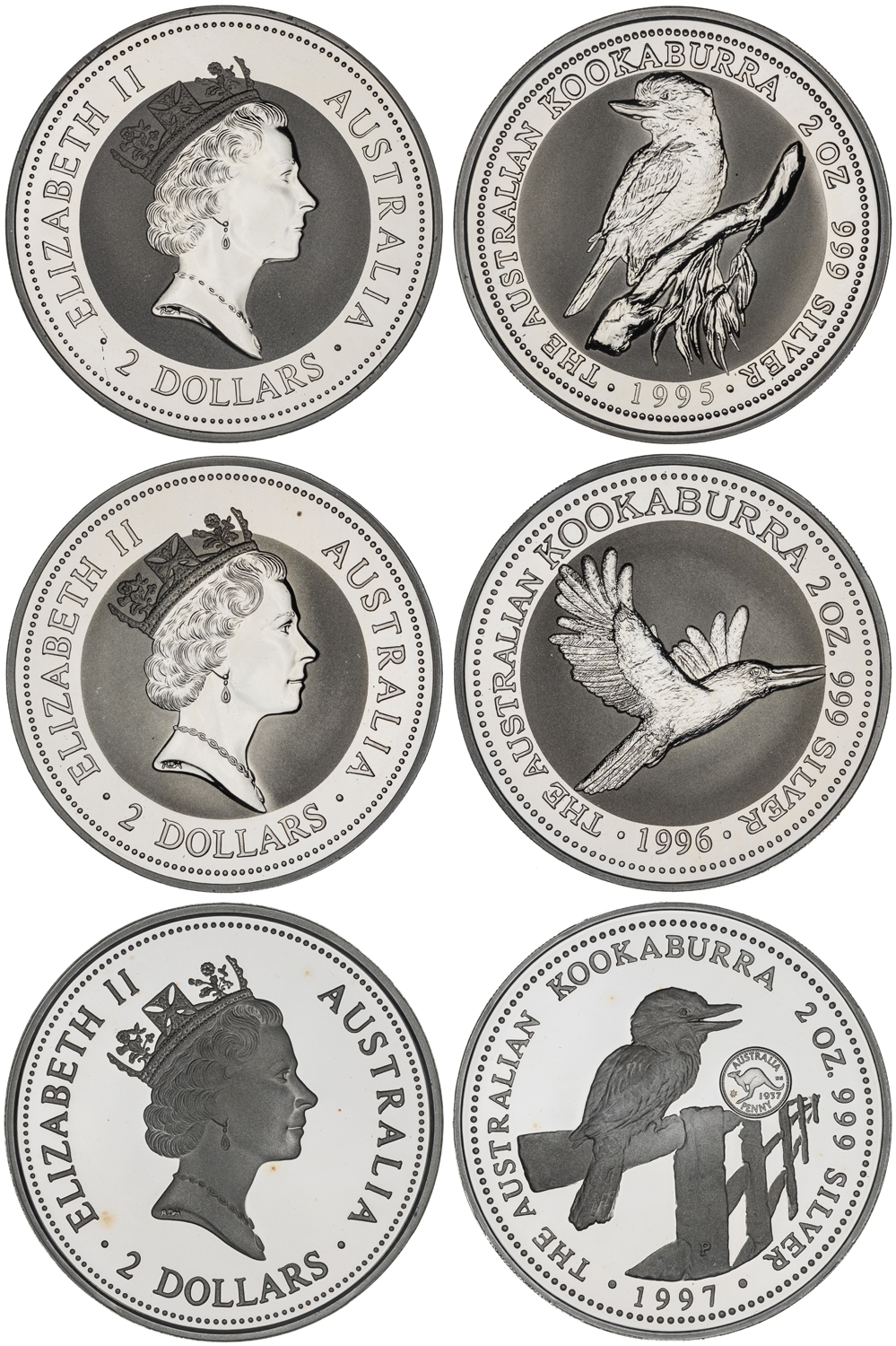 353 · Elizabeth II, Kookaburra, Two Dollars, 1995 - 1997,  FDC